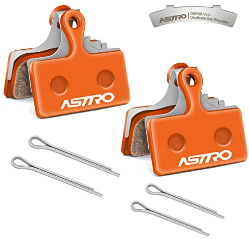 HNOOM 2 Paar Fahrrad Bremsbeläge Keramik High Performance Bremsbeläge Fahrrad Scheibenbremsbeläge für Shimano G01S G02S G03S Deore XT XTR SLX DBP-G02A (Orange)