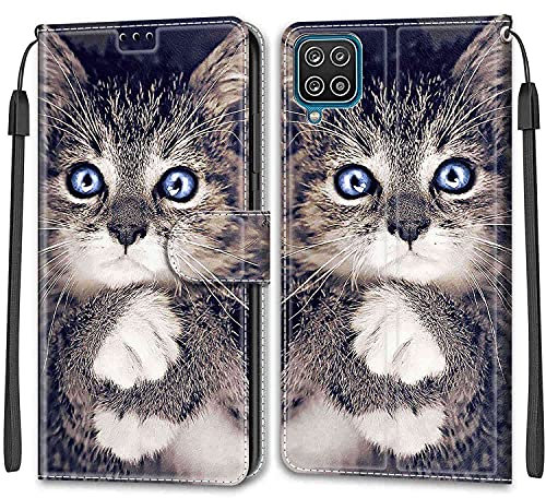 TOMYOU for Samsung Galaxy A12 / M12 Case Pattern Design PU Leather Wallet Book Flip Folio Stand View Cover with Card Slots Compatible with Galaxy A12 5G (6.5'')