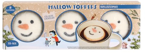 Becky's Marshmallow Topper 3er Pack, Vanille Geschmack, Eisbären, für heiße Schokolade Kakao, 45g