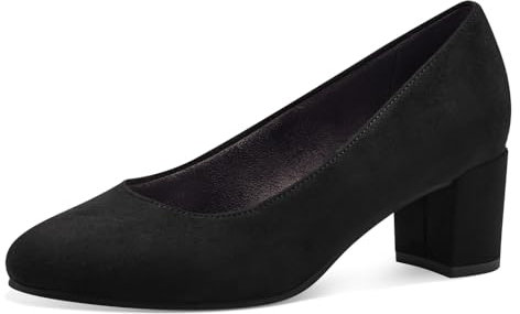 Jana Damen Pumps mit Blockabsatz Vegan, Schwarz (Black), 38 EU