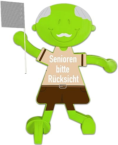 UvV 3D Warnschild -Senior- als Hinweisschild an Seniorenresidenzen, Altenheim - 80 cm groß