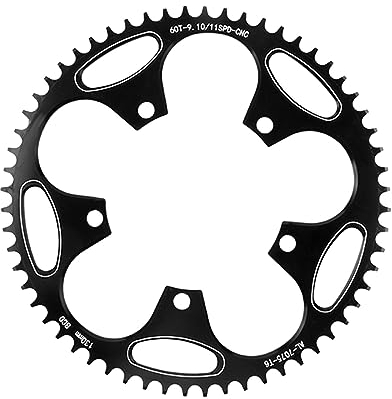 Ronyme Fahrrad schmales breites Kettenblatt 130 mm BCD Kettenrad Reparaturteile, Kettenrad rundes Fahrradkettenblatt Fahrradkettenblatt für Mountain BMX, 60T