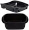 Zarviczonia Dish Drainer and Rectangular Bowl Organizer with Black Square Bowl and Drainer for Kitchen Counter