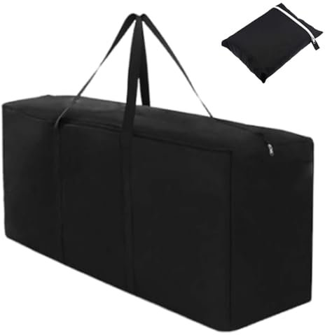 SuQurtom 260L Large Storage Bag, 210D Thickened Waterproof Dustproof Duvet Storage Bag, Sturdy Oxford Material Underbed Storage Bags for Bedding, Clothes, Moving Home (122 * 39 * 55cm)