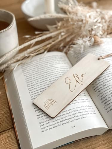 Personalisiertes Lesezeichen (Regenbogen)