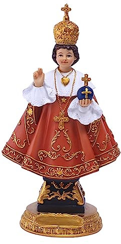 GRIRIW Jesus-Ornamente, Prager Dekofigur, Schreibtischdekoration, Baby-Jesus-Figur, Handwerk für Kinder, Prager Gebet, Tischdekoration, Kinder, Esstisch, Kunstharz, Kindermodell, klein, 22,5 x 12 cm