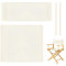 AHANDMAKER 1 Set Ersatzbezug Für Regiestuhl, Casual Directors Chair Cover Kit Ersatzbezug Polyesterfaser Mit Holzstab Für Director Chair (Runder Stab), Weiß 45.5x40cm + 53.5x22cm
