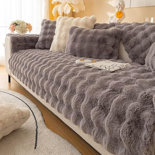 YWQJL Sofabezug 1 2 3 4 Sitzer Sofaschoner rutschfest Couchbezug L Form Waschbarer Dekor Perim Sofa Decken Sofaschutz Katze Hund Decke Doppelseitiger Gesteppter(D-3,70x210cm)