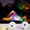 iodoo Wasserdichte Tragbare Verstaubare Lichterkette für den Außenbereich, Camping Lichterkette, Perfekt für Outdoor-Zeltstimmung, Wiederaufladbaren Anpassbarem Farbwechsel (RGB Licht+Warmes Licht)