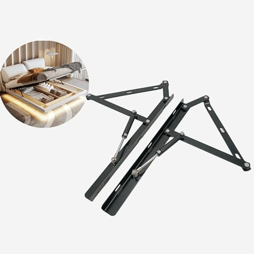 1 Paar robuste Bett-Boxspringscharniere, 40cm Deckelstützscharnier, Sofabett-Federheber, Bettkastenbezug-Haltescharnier, klappbare Scharniere für Sofa, Bettkasten, Sofasessel