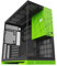 Geometric Future Tour intermédiaire M5 en verre trempé, boîtier de jeu E-ATX/ATX, acier de 1,2 mm, type C, panneaux sans outils, support radiateur 420/360, double chambre, noir/vert, GEO-M5-BNY