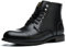 SL-Saint Handgemachte weiche Zehe Herren Klassische Stiefel Wasserdicht-Leder Kuhfell/Wolle Mode Winterschuhe (Schwarz Lederfutter, Erwachsene, Herren, 43, Numerisch, EU Schuhgrößensystem, M)