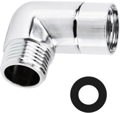 Sharelove G1/2 Shower Elbow Adapter Coupling, 90 Degree Shower Arm Adapter, Shower Hose Connector for Hand Shower, Universal Elbow for Hand Showers Wall Mounted Showers Shower Accessories(Silver)