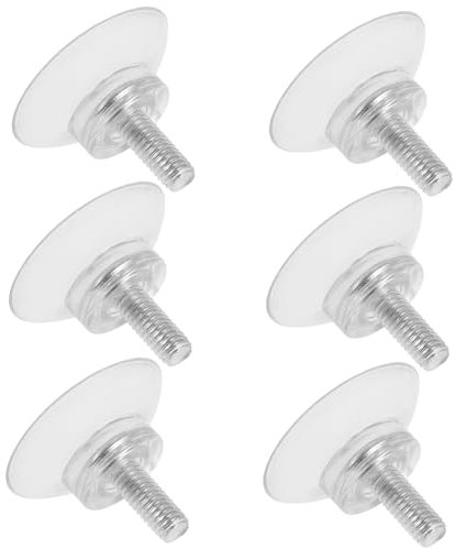 TOKIDNY 6pezzi Ventose Trasparenti Con Vite Ventose Piccole Per Finestra e Bagno Ganci Per Tende Facili Da Installare e Resistenti