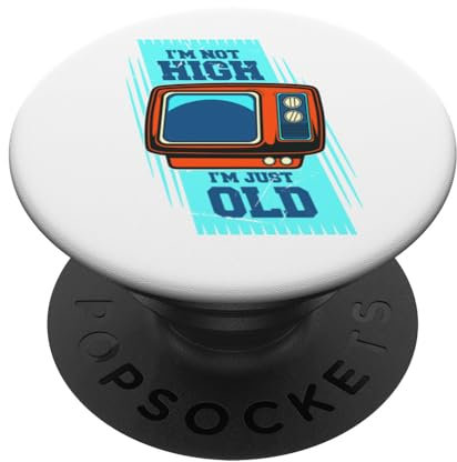 Not High I'm Just Old Retro Vintage Antik TV TV PopSockets Klebender PopGrip