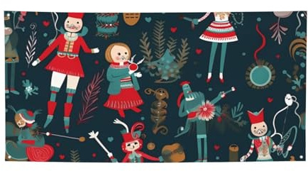 Small Banner Wall Hanging Backdrop Banner Large Party Banner Sign Women'S Nutcracker Ballet Xmas Dance Poster Party Backdrops For New Year Graduation Wedding Birthday Party Decor