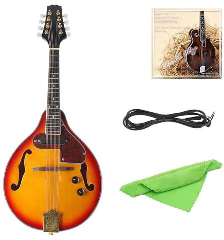 Mandolina Profesional Instrumento Un Instrumento Musical De Mandolina De Estilo Para Principiantes Y Adultos Mandolina Acústica Sunburst De 8 Cuerdas