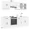 vidaXL 8-TLG. Küchenschrank-Set Kalmar Weiß Holzwerkstoff, Küchenzeile Einbauküche, Schrank-Set, Unterschrank, Küchenschrank, Hängeschrank