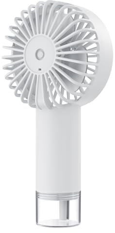 lineno Pulvérisation Portatif,Mini Ventilateur Portatif Rechargeable par USB - Refroidisseur d'air de Poche à main pour Camping,Bureau,Extérieur,Voyage (Blanc)