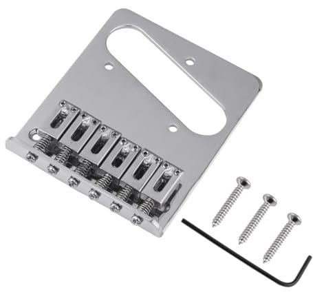 DIAO79NI Chevalet Telecaster moderne en métal de 53 mm pour guitare électrique Fender Squier Telecaster, chromé