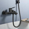 EMKE Badewannenarmatur mit Thermostat Schwarz Matt - 212x201x128 mm Elegante Wannenarmatur für pure Entspannung | Mischbatterie Badewanne mit präziser Temperaturregelung für Ihr modernes Badezimmer