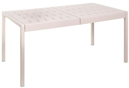 Beliani Garden Table Synthetic Material 6 Seater Weather Resistant Outdoor Patio Beige Bartica