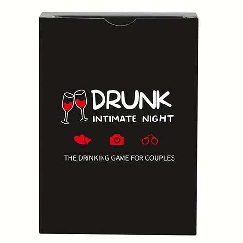 GEN:ZAI Gioco di carte per bere coppie di notti intime ubriache - Divertente gioco di feste romantiche per adulti - 50 Carte sfida e sfida per appuntamenti serali, feste, e serate di giochi per adulti
