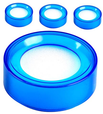 SHINEOFI 4 Stück Fingeranfeuchter Kunststoff Rundgehäuse Schwamm Fingerspitzenbefeuchter für Geldzählung und Büroeinsatz Langlebig Einfach zu Reinigen Vielseitig Einsetzbar