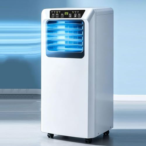 8000 BTU Portable Air Conditioner, Quiet 3-in-1 Portable AC Unit with Cooling, Fan & Dehumidifier, Remote Control, 24H Timer, Window Kit Included, Cools Rooms up to 300 sq.ft for Bedroom