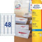 Avery Zweckform Etiketten Inkjet spezialbeschichtet 45x21mm weiß VE=1200 Stück