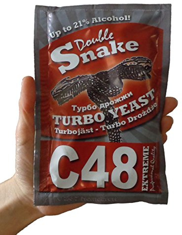 Turbohefe Double Snake C48, bis 21% Alkohol, Gärhefe, Weinhefe-Turbo