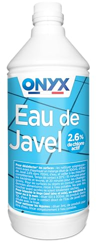 Onyx - Eau de Javel à 2,6% - Produit Désinfectant - Agent Blanchissant - Nettoyant - Fabrication Française - 1L