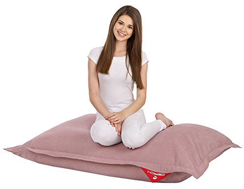 QSack Kindersitzsack Indy, inkl. Sitzsack Inlett und deutsche Qualitätsfüllung EPS HBCD frei, Indoor Sitzsack 100x140 cm, Neu (rosa)