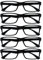 Die Lesebrille Unternehmen Schwarz Wert 5er-Pack Herren Frauen Designer Stil Leser RRRRR92-1 +1,00