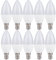 NCC-Licht 10 x LED Leuchtmittel Kerze 7W E14 opal matt 560lm warmweiß 2700K