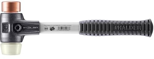SIMPLEX-Schonhammer, Kupfer/Nylon; mit verstärktem Tempergussgehäuse und Fiberglasstiel | D=40 mm | 3748.040