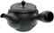 Kyusu Japanische Teekanne Mit Seitengriff für Grünen Tee, Keramik Schwarz 350ml aus Tokoname, Integriertes Keramik Teesieb, Asiatische Einhand-Teekanne