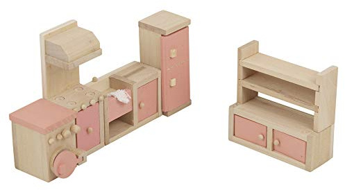 URBN-TOYS Children Wooden Doll House Furniture Gift Toy Sets (Kitchen)
