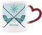 DIYthinker Sport Skischuhe Aquarell Muster Morphing Becher-Hitze-Sensitive rotes Herz-Cup Mehrfarbig