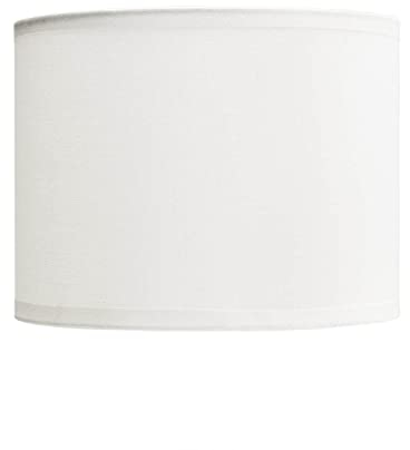 Lampenschirm Stoff Ersatz für Tischlampe mit E14 Aufnahme Ø17cm H13cm Weiß Ersatzschirm Tischleuchte