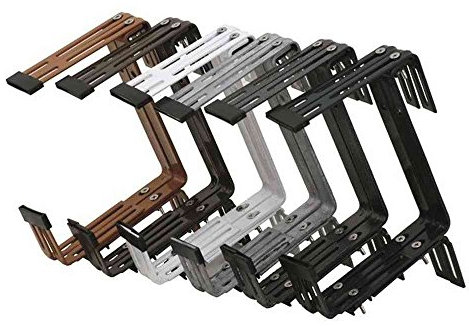 Siena Garden 897658 Gigant Blumenkastenhalter für Mauer & Geländerbreiten von 4-14 cm, braun (5 Paar)