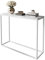 Console Moderne Blanche et Noire HG - Console de Coiffeuse - Table d'appoint - Table de Salon - Table de Couloir - Cadre en métal (Blanc/Blanc Brillant
