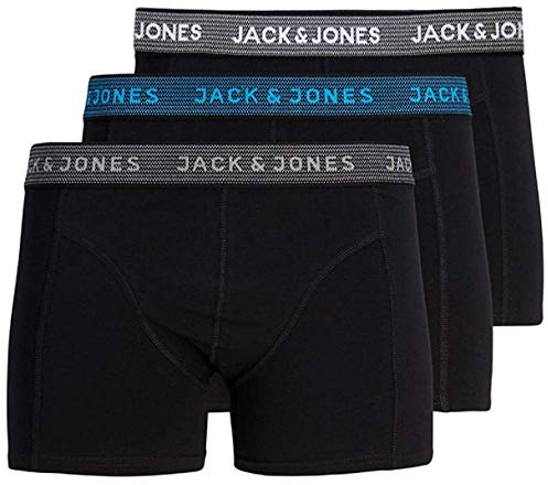 JACK & JONES men's plain boxer shorts - Black - Small