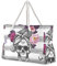 RELEESSS Gro?e Reise Strand Tasche Totenkopf Rose Blume mit Rei?verschluss Wasserdichte Tote Bag Schultertasche f¨¹r Frauen Damen M?dchen Herren Unisex
