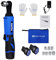 3/8 inch Drive Electric Ratchet Wrench Set, 40Nm Max Torque 2300 RPM 12V Cordless Impact Wrench w/ 2 x 1.5 Ah Batteries, 7 Sockets, Portable Power Ratchet Tool for Mechanical Car Repair