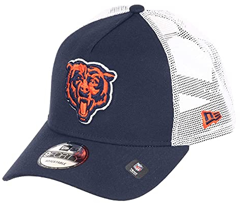 New Era Chicago Bears NFL White Mesh Trucker 9Forty A-Frame Trucker Cap - One-Size
