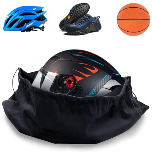 Motorcycle Helmet Bag Velvet Cloth Helmet Bag Welding Mask Hood Storage Large Storage Bag Packing Bag Black Velvet Pouch Bags with Drawstring for Riding Bicycle Sports Universal Tool Motorcycle