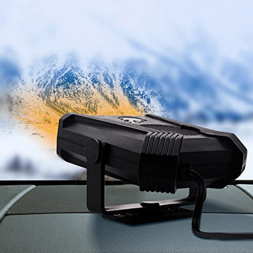 Riloer 12V 150W Auto-Heizlüfter Elektro-Heizlüfter 360 ° drehbare tragbare Windschutzscheiben-Entfroster Entfroster