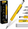 UMEINAC Multitool Pen, 7 in 1 Multitool Tech Tool Pen for Men, Construction Tools Gadget Stocking Stuffers Gifts for Dad Husband Father - Yellow