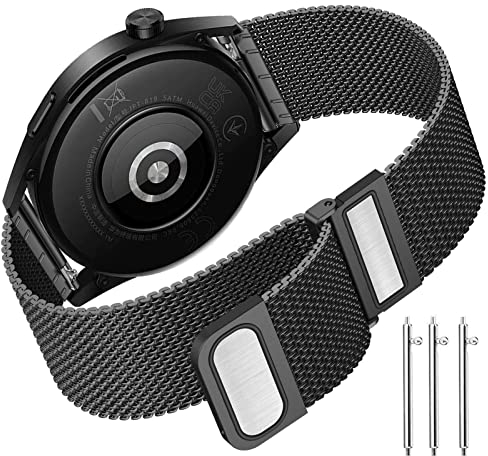 TOPsic Huawei Watch GT 3 46 mm Pulsera de malla de acero inoxidable doble magnética para Huawei Watch GT2 Pro/Huawei Watch GT2 46 mm/Huawei Watch GT2e/Galaxy Watch 3 45 mm/Gear S3